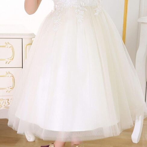 Bow Dream Lace Flower Girl Dress Wedding First Holy Communion Baptism Dresses in Saudi Arabia
