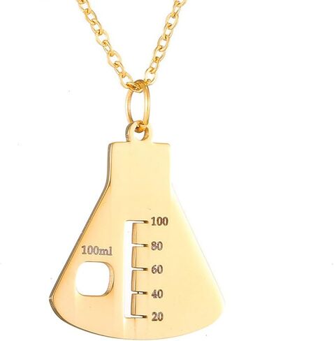 AOCHEE الحب العلوم Erlenmeyer قارورة الكيمياء قلادة المجوهرات in Kuwait