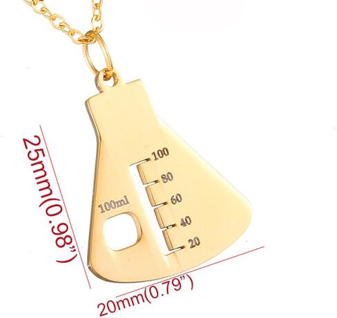 AOCHEE الحب العلوم Erlenmeyer قارورة الكيمياء قلادة المجوهرات in Kuwait