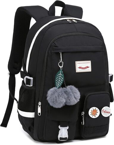 Oslimea Backpack for School Girls Backpacks Teens School Bag Cute Bookbag for Middle School High School Waterproof Laptop Backpack for Travel, Pink in Saudi Arabia