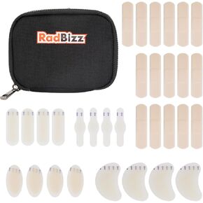 Blister Bandages for Feet and Moleskin for Blisters - Blister Prevention Assorted Sizes Variety Pack - 32 Count