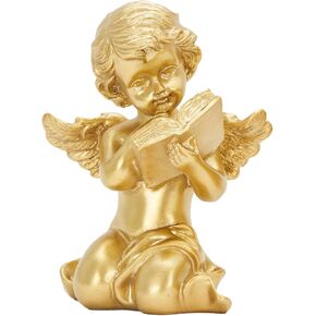 Baby Angel Statues for Home Decor, Angel Baby Memorial Gift, Angel Figurines Gifts for Women, Gold Little Angel Figurine for Shelf Decoration(Angel Sleeping Right)
