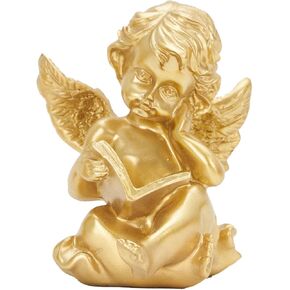 Baby Angel Statues for Home Decor, Angel Baby Memorial Gift, Angel Figurines Gifts for Women, Gold Little Angel Figurine for Shelf Decoration(Angel Sleeping Right)