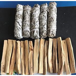 15 Palo Santo Wood & 5 White Sage Smudge Sticks: Cleansing Negativity Removal