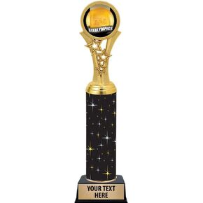 Beerlympics Trophies, 11" Black Midnight Beerlympics Trophy, Customize Now Prime