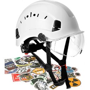 AOLAMEGS Construction Hard Hats with Visor - OSHA Approved Construction Hardhat with Chin Straps