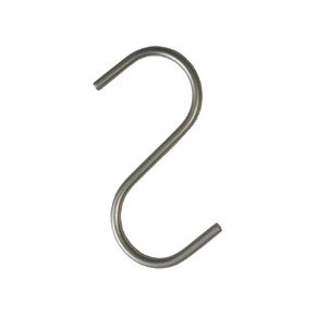 NAHANCO 4" Heavy Duty Steel S-Hook Hanger, Satin Chrome - 12/Carton