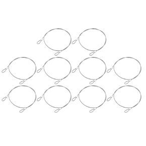 uxcell 10Pcs Lanyard Cable Wire Rope, 20cm x 1.5mm Stainless Steel Wire Cable with Loops Security Steel Cable for Connect Furniture Outdoor Travel, Silver