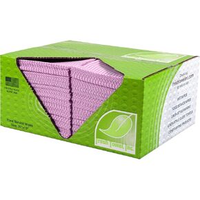 Fresh Towel Foodservice Reusable Paper Towels - 1/4 Fold, 13 x 20 inches - Pink Straight Line Pattern (1 Case of 200) All Purpose Cleaning Towels