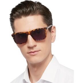 Large Reader Sunglasses Men 1.5 Full Lens Sun Reading Glasses Square UV Protection 1.00 1.50 2.00 2.50 3.00 3.50 (Not Bifocal, Black)
