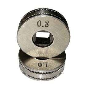 2Pcs 0.6/0.8mm Roll Wheels Knurled Groove Wire Feed Drive Rollers 25mm (1 inch) Diameter Fit for SSJ16 Wire Feeder MAG MIG Welders Equipment Parts