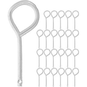 Housoutil 50pcs Fire Extinguisher Pull Pins, Fire Extinguisher Steel Lock Pins Fire Equipment Pull Pins Stainless Steel Fire Extinguisher Parts