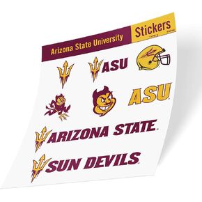 Desert Cactus Arizona State University Stickers ASU Sun Devils Vinyl Decals Laptop Water Bottle Car Scrapbook (Type 2 C)