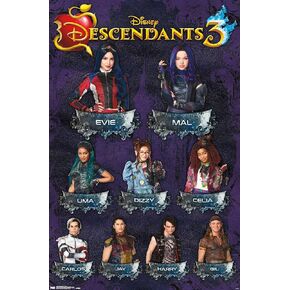 Trends International Disney Descendants 3 - Grid Wall Poster, 22.375" x 34", Unframed Version