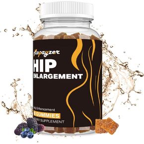 Booty Gummies for Big Butt and Hips, Bigger Butt Gummies for Natural Curves, 1PCS Bum Support Gummies, Berry Flavored Women Support Supplement, Boost Glute Growth, Fenugreek, 60 Count.