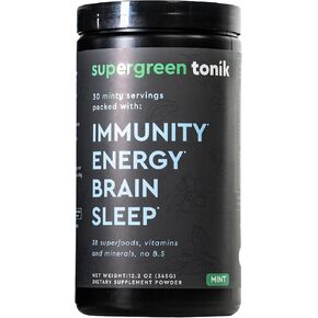 100% Natural Greens Superfood Powder – Daily Supplement with 38 Superfoods, Vitamins and Minerals – Supports Energy, Stress and Immunity – 30 Day Supply – 360 Grams (1 Tub)