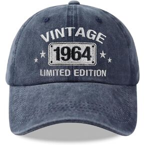 Vintage 1964 1963 1962 1961 1960 1959 1958 1957 1956 1955 Limited Edition Adjustable Embroidered Cotton Baseball Cap