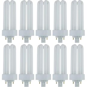 10 Pack Sunlite 26 Watt PLT 4-Pin Triple Tube, GX24Q-3 Base, Cool White