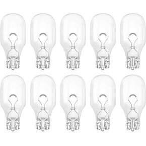 12V Low Voltage T5 Landscape Bulb, 12 Volt 4 Watt T5 T10 Wedge Base Landscape Light Bulbs Warm White 2700K DC 12V Garden Lights for Outdoor Malibu Lights Path Lawn RV Auto Lighting (10-Pack)