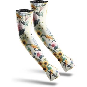 COOLJOB Gardening Sleeves UV Cooling Sun Protection Arm Sleeves for Women Men with Thumb Hole for Gardener, Farmer, Outdoor