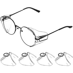 Gatuida Safety Glasses Side Shields Slip on Eye Glasses Side Shields Anti-Slip On Side Shields for Safety Glasses