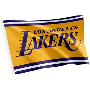 Desert Cactus LA Lakers Flag Los Angeles NBA National Basketball Association 100% Polyester Indoor Outdoor 3x5 feet Team Flagss (Flag B)