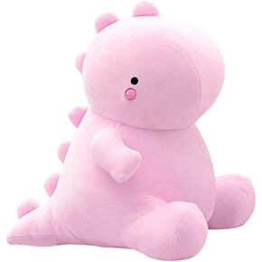11.8 inch Cute Dinosaur Plush Toys, Plush Stuffed Animal Dino Hugging Pillow Soft 3D Pom Plush Toy, Birthday Gifts for Kids Girls Boys (pink)