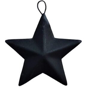 CWI Gifts 12-Piece Barn Star Ornament Set, 2-Inch, Black