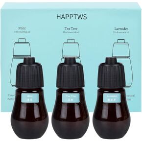 3-Pack Essential Oil Kit - Diffuser Oil Use to HAPPTWS Waterless Diffuser Mint/Tea tree/Lavender