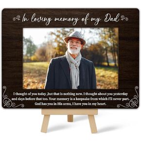 Memorial Picture Frame, In Loving Memory Picture Frame, Memory Gifts, Loving Memory Of My Dad Frame, Gifts For Loss Of Loved One, Condolences Grief Frame Treasured Memorial Decorations A(11)