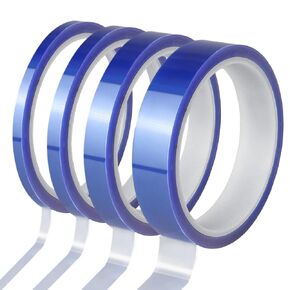 Heat Tape, Heat Resistant Tape, 4 Rolls High Temperature Tape, Heat Tape for Sublimation, Polyimide Tape Multi-size 5/10/15/20mm for Protecting Circuit Board, Battery Wraparound