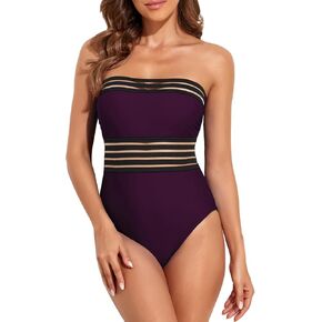 Hilor Women's One Piece Swimsuits Tummy Control Bathing Suits Sexy Halter Slimming Monokini Swimwear