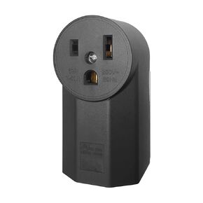 Nema 6-50 Receptacle Industrial Grade 50 Amp Outlet Surface Mount Receptacle for EV, Plasma Cutter and Welder Outlet, 2-Pole 3-Wire, Black (Nema 6-50r)
