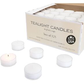 شموع الشاي الخفيفة من Royal Imports، أكواب بلاستيكية شفافة غير معطرة، 5 ساعات من حرق طويل لحفلات الزفاف، والعطلات، وأعياد الميلاد، والحفلات، وديكور المنزل، 125 عبوة in Kuwait