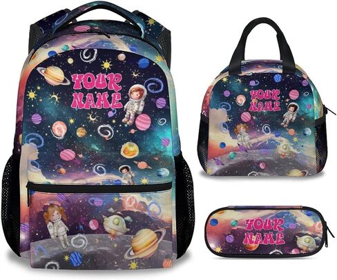 School Backpack for Girls, 17 Inch Blue Planet Backpacks for Kids, Cute Lightweight Bookbag for Middle School in Saudi Arabia