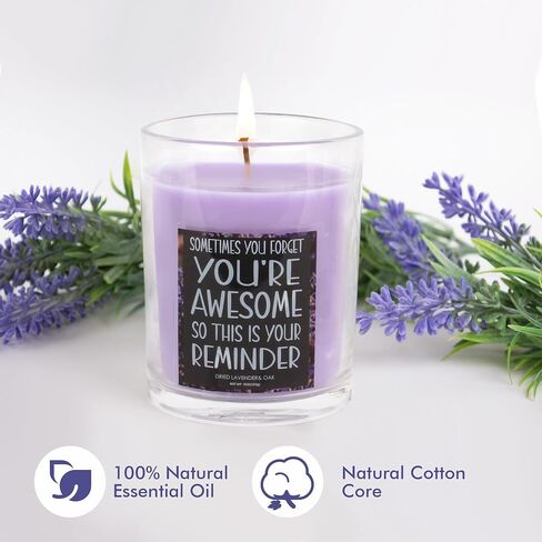 Birthday Gifts for Women, Her, Female Friend, Friendship Gifts for Women, Thank You Gifts, Appreciation Gifts for Coworker - 20oz Lavender Scented Candle in Saudi Arabia