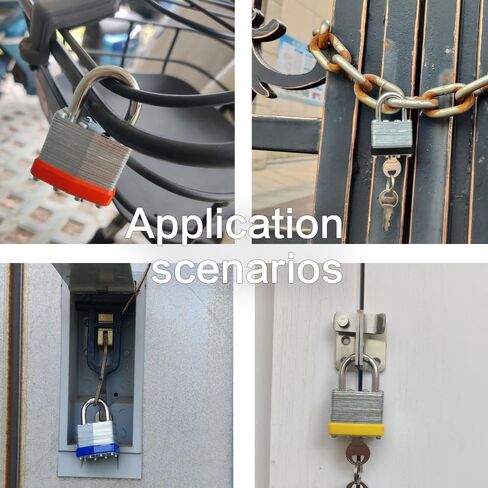 Locks Laminated Steel Keyed Padlocks Keyed Alike Locks, Normal Shackle Padlocks, for Hasp Latch, Sheds, Fences, Storage Locker, School, Gym，Pack of 24 in Saudi Arabia