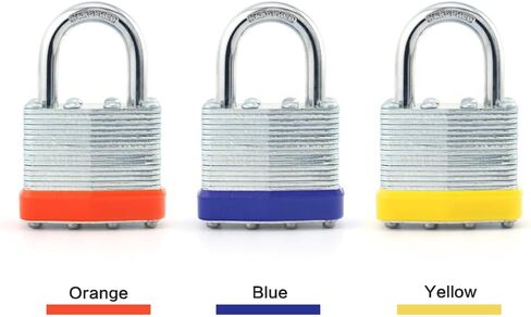 Locks Laminated Steel Keyed Padlocks Keyed Alike Locks, Normal Shackle Padlocks, for Hasp Latch, Sheds, Fences, Storage Locker, School, Gym，Pack of 24 in Saudi Arabia