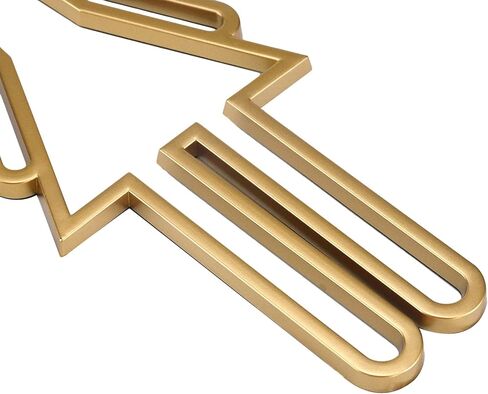 Restroom Signs Acrylic Adhesive Backed Bathroom Sign Men's and Women's Toilet Sign for Business,Bathroom Signage | Gold in Kuwait