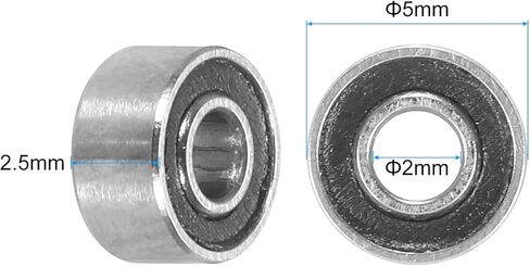 5 قطع من محامل كرات الأخدود العميق المصغرة من uxcell مقاس 12 × 18 × 4 مم محامل مزدوجة محكمة الغلق للمحرك الكهربائي، والأجهزة المنزلية، وآلات الحدائق، P6 (ABEC 3) in Kuwait