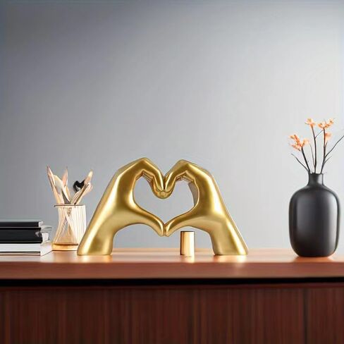 Heart Hand Sculpture Modern Art Living Room Bedroom Bookshelf Apartment Aesthetic Decor Home Decor Unique in Saudi Arabia