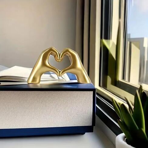 Heart Hand Sculpture Modern Art Living Room Bedroom Bookshelf Apartment Aesthetic Decor Home Decor Unique in Saudi Arabia