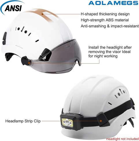 AOLAMEGS Construction Hard Hats with Visor - OSHA Approved Construction Hardhat with Chin Straps in Saudi Arabia