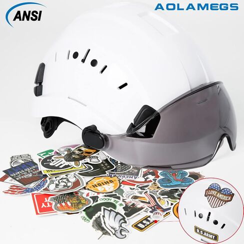 AOLAMEGS Construction Hard Hats with Visor - OSHA Approved Construction Hardhat with Chin Straps in Saudi Arabia