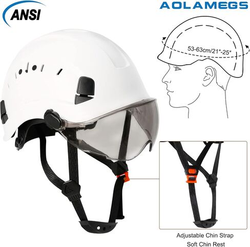 AOLAMEGS Construction Hard Hats with Visor - OSHA Approved Construction Hardhat with Chin Straps in Saudi Arabia