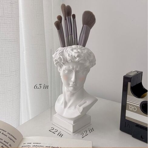 Greek Statue of David, Small Classic Roman David Statue Greek Bust Face Vase Head Cute Room Decor Aesthetic Vintage Home Decor Gifts for Women Coquette Room Decor for Living Room 6.3'' in Saudi Arabia