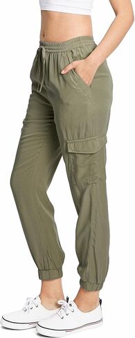 Love Tree Womens Juniors Smock Waist Light Tencel Jogger Pants in Saudi Arabia