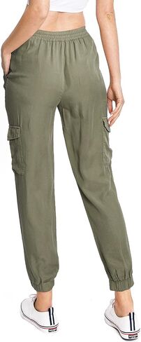Love Tree Womens Juniors Smock Waist Light Tencel Jogger Pants in Saudi Arabia