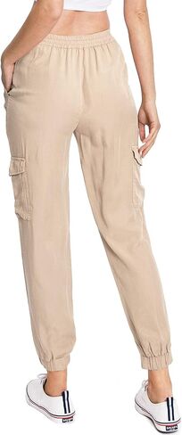Love Tree Womens Juniors Smock Waist Light Tencel Jogger Pants in Saudi Arabia