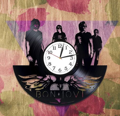 Vinyl Record Clock 12 Inch Rock Music Livin' On A Prayer in Saudi Arabia
